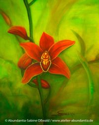 Orchidee (Acryl/Leinwand, 40x50 cm, 2006, Original verkauft)